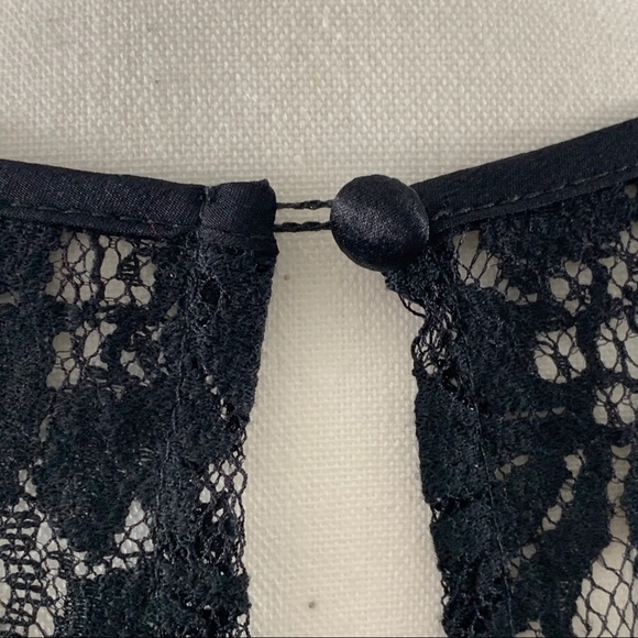 NWT BCBGMaxAzria Silk Black Lace Open Back Dress - Picture 11 of 12